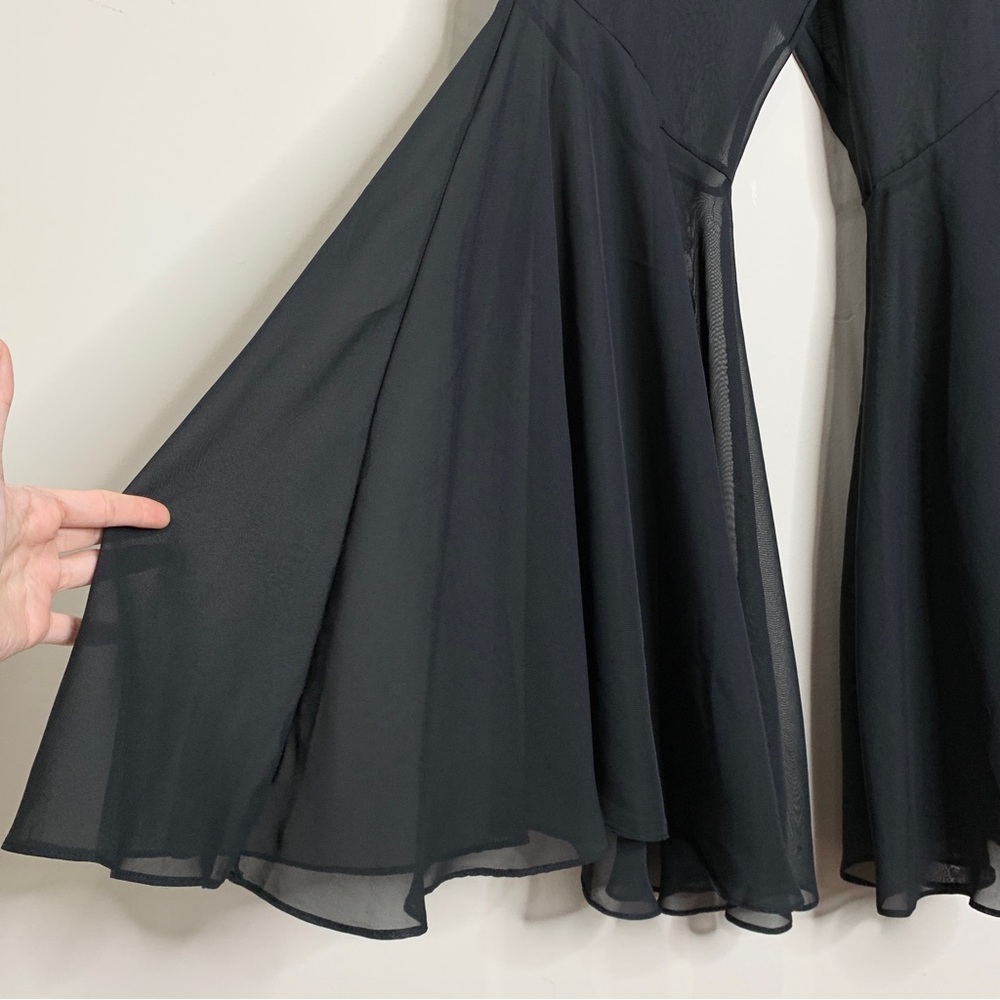 BUMPSUIT The Chiffon Flare Pant (Sz S) Maternity Sheer Black - Picture 9 of 14